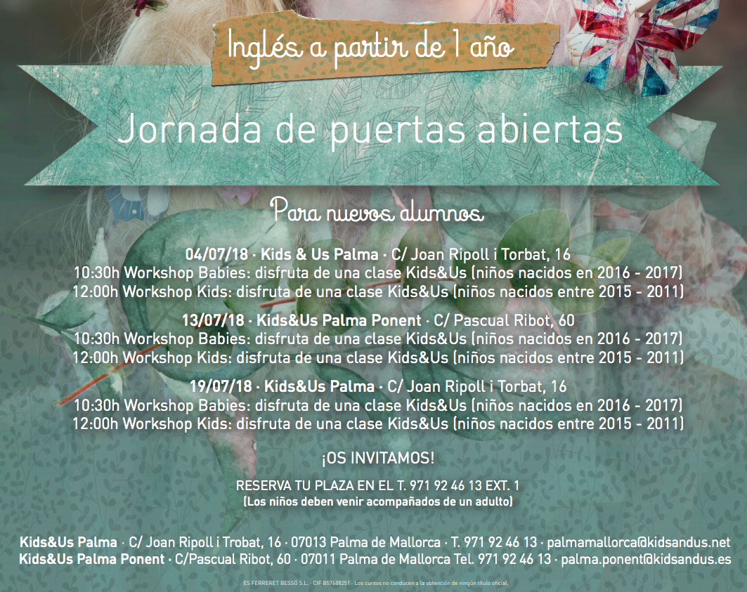 Jornada Puertas Abiertas Kids and Us